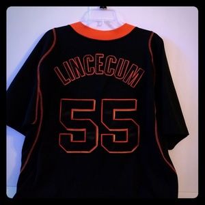SF Giants MLB Nike Tim Lincecum jersey